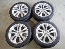 YS2308【送料無料245/45R18】ニッサン純正 Y50フーガ純正 ダンロップ 中古スタッドレスセット ●18×8J 114.3/5H ET47●_画像1