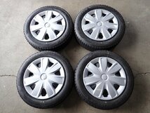 YS2628【送料無料155/65R14】スズキ純正スチール スペーシア ワゴンR BS VRX2 スタッドレス●14×4.5J 100/4H ET約50●1円スタート_画像1