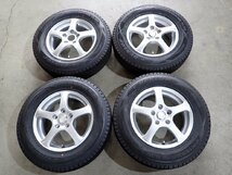 YS2869【送料無料175/80R15】テリオスキッド 2021年製 ダンロップ SJ8+ 中古スタッドレス ★15×5J 114.3/5H ET48★1円スタート_画像1