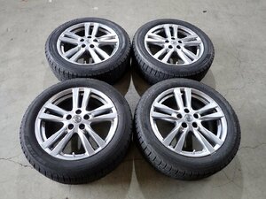 YS2966【送料無料225/55R18】ニッサン純正 E52エルグランド純正 ナンカン 中古スタッドレス付 ▼18×7.5J 114.3/5H ET55▼1円スタート