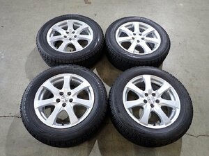 YS3093【送料無料205/60R16】エクシーガ BM系レガシィなどに BS VRX 中古スタッドレス ■16×6.5J 100/5H ET45■1円スタート