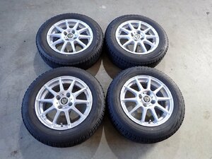 YS3196【送料無料175/65R14】フィット キューブ パッソなどに ブリヂストン 中古スタッドレス ★14×5.5J 100/4H ET38★1円スタート