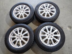 YS3205【送料無料205/60R16】エクシーガ レガシィB4などに ダンロップ 中古スタッドレス ★16×6.5J 100/5H ET45★1円スタート