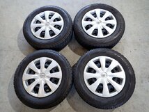 YS3249【送料無料195/65R15】トヨタ純正スチール アクシオ フィールダー 等 中古スタッドレス ★15×6J 100/4H ET約45★1円スタート_画像1