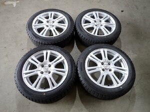 YS3410【送料無料185/55R16】フィット シャトル グレイス等 ダンロップ 中古スタッドレス ▼16×6.5J 100/4H ET53▼1円スタート