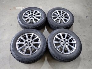 YS3405【送料無料195/65R15】プリウス ウィッシュ プレミオなどに 中古スタッドレスセット ★15×6J 100/5H ET45★1円スタート