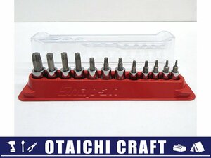 【中古】Snap-on(スナップオン) 1/4(6.3sq) 3/8(9.5sq) トルクスソケット 12個セット｜TTX8E-25E FTX27E-55E【/D20179900029106D/】