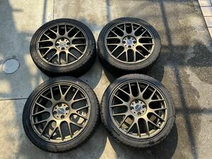 ワーク　M8R 17×7J+53 PCD100 4穴　WORK バリ山　ロードスター　フィット　コンパクトカー　などに