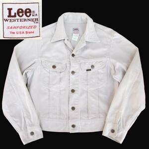 (33616)良品LeeリーWESTERNER 0411 (100-J 100J)ウエスターナー ジャケットS (コットンサテン ヴィンテージ復刻 0411-00 当時物 日本製)