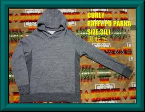 ★CURLY RAFFY PO PARKA サイズ3(L) 裏起毛 カーリー パーカー スエット スウェット★BEAMS ビームス ジップパーカー GRY ループウィラー