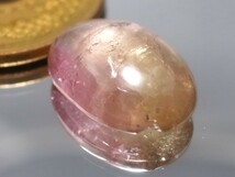 7.78ct 新品・大粒サイズ・天然バイカラートルマリン カボションカット　マダガスカル産_画像6