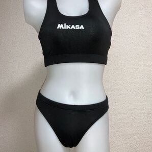MIKASA ビーチバレー用ビキニ水着セット(黒 Mサイズ)