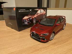 1/18 CSM 三菱 ランサーエボリューションX レッド ★希少！右ハンドル品です！★ Mitsubishi Lancer EVO X ランエボ10 中古品