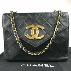 【1円～】シャネル CHANEL バッグ ショルダーバッグ チェーンショルダー ココマーク デカココ マトラッセ プッシュロック 0番台 中古