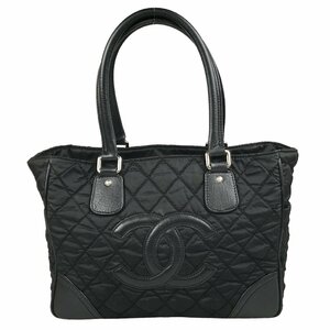 【1円～】シャネル CHANEL バッグ ハンドバッグ トートバッグ パリ・ニューヨークライン ココマーク ブラック 黒 11番台 中古