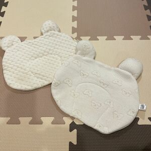 ベビーまくら ベビー枕 替えカバー付き 天然素材100% 新生児〜12ヶ月向けbaby pillow used