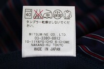 Mitsumine 1949 ミツミネ 美品近い トップス シャツ 2種類生地 長袖 薄手 前後模様違う 日本製 LL 紺 ネイビー メンズ [773596]_画像7