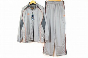 MIZUNO ミズノ 未使用 タグ付 ウィンドブレーカー 上下セット ジャケット パンツ ウェア 総柄 XL 濃グレー メンズ [809849]