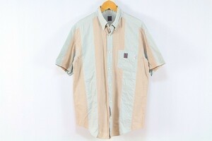 MEN'S KANEKO ISAO カネコイサオ 綺麗め シャツ トップス 半袖 ボタンダウン チェック ギンガム 胸ポケット L メンズ [769198]