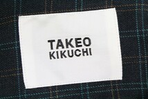 TAKEO KIKUCHI タケオキクチ 未使用 タグ付 定価1.4万 シャツ トップス 長袖 ワールド 日本製 チェック 3 黒 ブラック メンズ [809743]_画像6