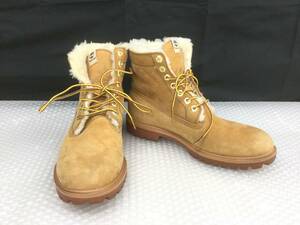 D511-80【中古】Timberland(ティンバーランド)ボア付き ミットブーツ 7ホール グリーンタグ(8 2/1M)26.5cm メンズ/t