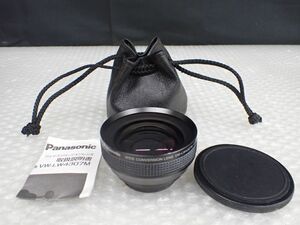 ☆D652-60-M　Panasonic パナソニック　ワイドコンバージョンレンズ　VW-LW4307M 43㎜　取扱説明書、ソフトケース