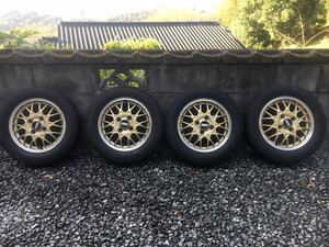 希少 ゴールド BBS 鍛造 13インチ スバル 純正オプション 4J+45 PCD100 4穴 アルミホイール 4本セット ヴィヴィオ FORGED サンバー