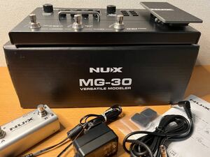 NUX　MG-30　マルチエフェクター　スイッチ、元箱、ケーブルなど　中古美品！