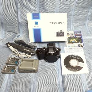 (美品) OLYMPUS STYLUS 1　28-300 全域Ｆ2.8 光学10.7倍ズーム　純正品の予備バッテリー付き　ショット数1198回