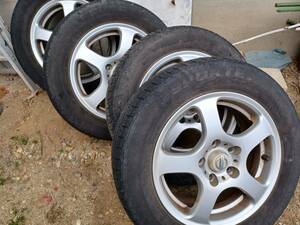 日産純正ホイール付サマータイヤ 195/65R15 4本セット 5穴15×5.5JJ PCD114.3-45 2014年製　セレナ