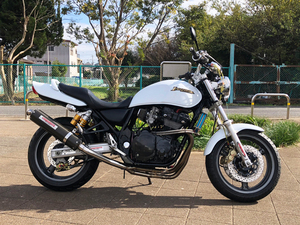  Suzuki Inazuma 400 INAZUMA400 GK7BA real run 7,738Km mileage control verification settled Ohlins TMR cab etc. custom large number paper animation equipped selling up 