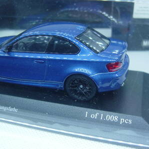 送料350円～ MINICHAMPS 1/43 BMW 1er M Coupe 2011 Blue metallic 1シリーズの画像5