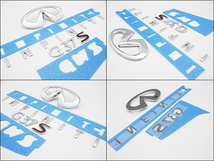 スカイラインV36クーペ【INFINITI】インフィニティG37S純正USエンブレムセット-リア3点/USDM北米仕様CKV36タイプS.SPスポーツグレード_画像2