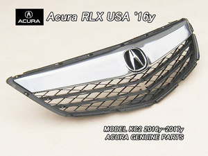 レジェンドKC2前期【ACURA】アキュラRLXハイブリッド純正USフロントグリル3点セット(16-17y)/USDM北米仕様HYBRIDシンボルAマーク仕様USA