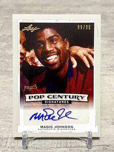 ★ Magic Johnson ★ 25枚限定！レジェンド直筆サイン ★ 2014 Leaf Pop Century Silver Authentic Signatures【 マジック・ジョンソン 】