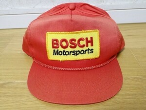 新品 80年代 ビンテージ BOSCH Motorsports ボッシュ モータースポーツ レーシング メカニック 旧車 F-1 キャップ 帽子 レトロ 当時物