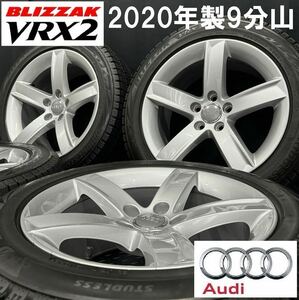 20年製9分山★ブリヂストン VRX2 225/50R17&アウディ 8T A5 純正アルミ 4本 №231124-S2 7.5J +28 5H 112*S5等/検F5*ホイールスタッドレス