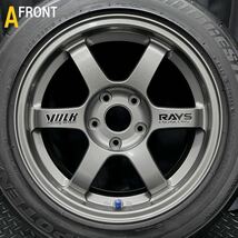 7.5JJ 8JJ +30 5H 114.3★美品 RAYS VOLK RACING TE37＆深溝 POTENZA RE11 16インチ 4本 №B231117-B2 S15シルビア*R32 GT-R等旧車 鍛造_画像4