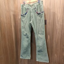 コーデュロイ ブーツカット パンツ Ｍ 送料520円OK グリーン ボトムス フレッグインターナショナル _画像6