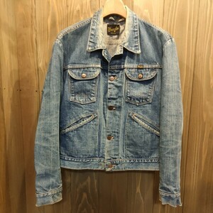 訳アリ 70s Vintage 黒タグ Wrangler 124MJ US-42 USA製 送料520円OK ラングラー デニムジャケット Gジャン ジージャン ビンテージ 