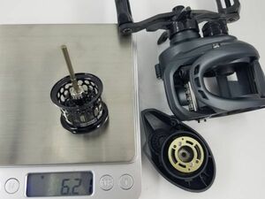 TSURINOYA 右 ウルトラライト 超軽量 6.2g スプール ベイトフィネス BFSリール DARK WOLF KF-50SR 未使用(アジング メバリング バス AZON