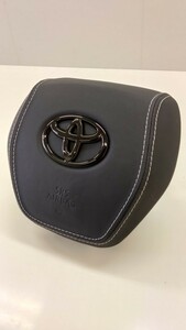 トヨタ　ステアリング　エアバッグカバー　本革　シルバーステッチ　カムリ　（RAV4 カローラ クラウン）