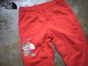 海外正規品 新品 M/ ノースフェイス タイガー スウェット パンツ 裏起毛 THE NORTH FACE UX PANT RED