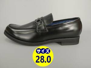 数量限定　ビジネスシューズ　紳士靴　ビットタイプ『ZN5008-BLK-280』28.0cm　＠ZINO（アットジーノ）幅広4E　撥水防水加工