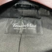 TORNADO MART トルネードマート 2WAY 収納フード付き ライダースジャケット M 綿 麻 コットン リネン 黒 ブラック メンズ アウター_画像9