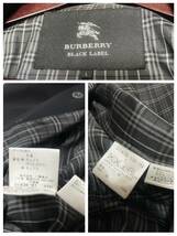 BURBERRY BLACK LABEL『美品 ナポレオン 銀ボタン』バーバリーブラックレーベル トレンチコート Lサイズ ロング 黒 ブラック メンズ 秋冬_画像10