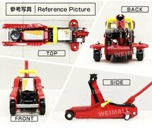 低床フロアジャッキ 2t 油圧式ガレージジャッキ ローダウン 85 ⇔ 330mm 軽量コンパクト 脱着 タイヤ交換 オイル交換に 赤 レッド_画像5