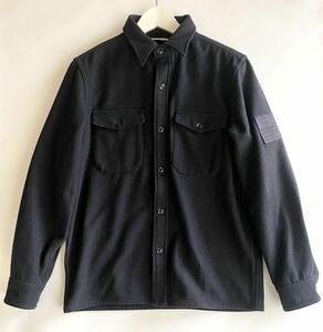 1円 スタート Stussy CPO Wool Jacket Navy ステューシー ウール シャツ ジャケット ネイビー 長袖 国旗 ワッペン メンズ 