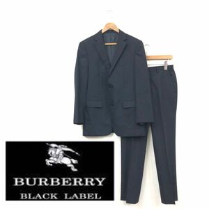 N371-F-S◆ BURBERRY BLACK LABEL バーバリーブラックレーベル セットアップ テーラードジャケット スラックス スーツ ◆ ウール 古着 通年