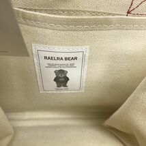 N231-R-N◆新品 美品 タグ付き RAELRA BEAR キャンバストートバッグ◆レディース 2way ショルダーストラップ付き レッド クマ 大容量_画像7